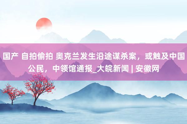 国产 自拍偷拍 奥克兰发生沿途谋杀案，或触及中国公民，中领馆通报_大皖新闻 | 安徽网