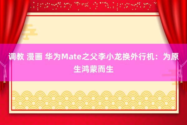 调教 漫画 华为Mate之父李小龙换外行机：为原生鸿蒙而生