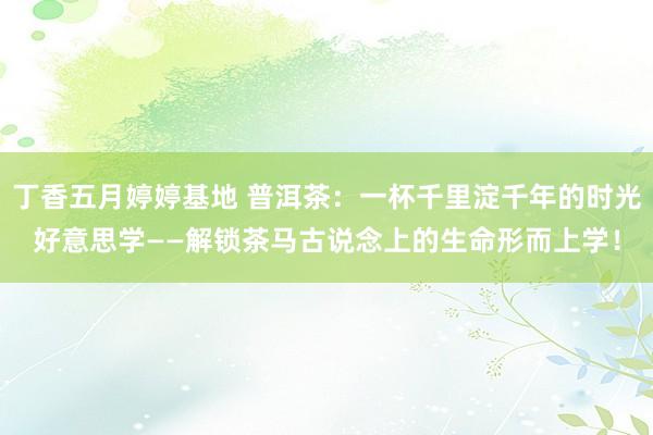 丁香五月婷婷基地 普洱茶：一杯千里淀千年的时光好意思学——解锁茶马古说念上的生命形而上学！