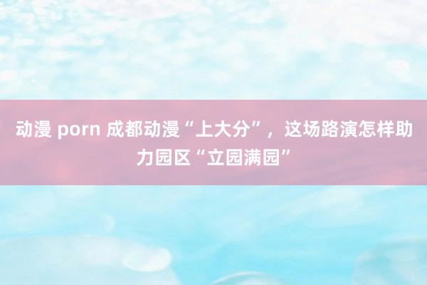 动漫 porn 成都动漫“上大分”，这场路演怎样助力园区“立园满园”