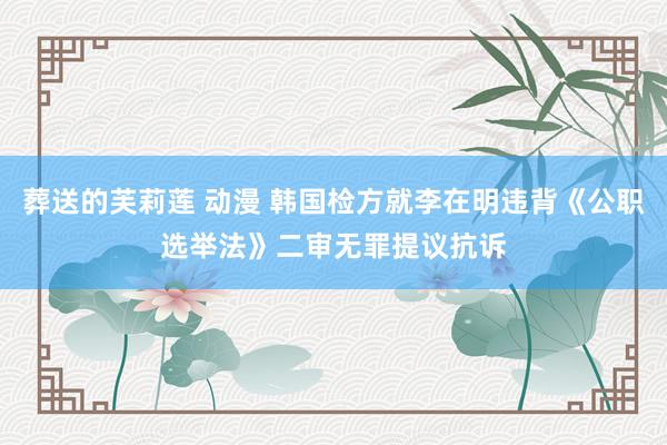葬送的芙莉莲 动漫 韩国检方就李在明违背《公职选举法》二审无罪提议抗诉