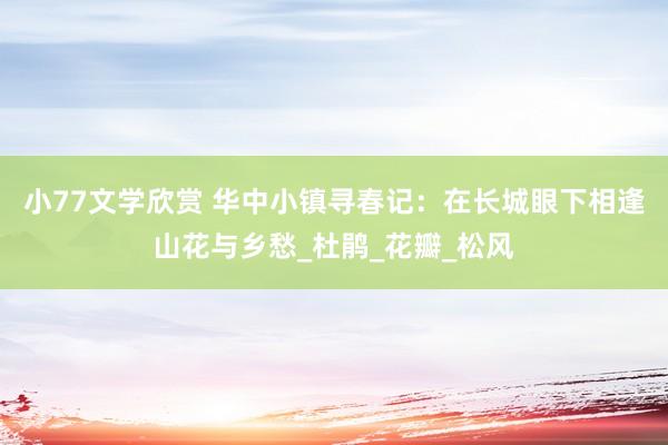 小77文学欣赏 华中小镇寻春记：在长城眼下相逢山花与乡愁_杜鹃_花瓣_松风