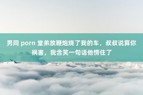 男同 porn 堂弟放鞭炮烧了我的车，叔叔说算你祸害，我含笑一句话他愣住了