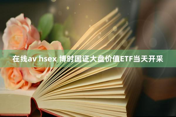 在线av hsex 博时国证大盘价值ETF当天开采