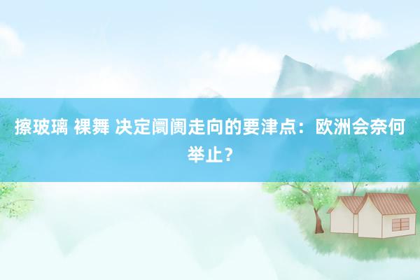 擦玻璃 裸舞 决定阛阓走向的要津点：欧洲会奈何举止？