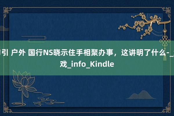 勾引 户外 国行NS晓示住手相聚办事，这讲明了什么-_游戏_info_Kindle