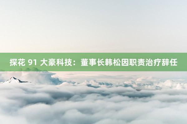 探花 91 大豪科技：董事长韩松因职责治疗辞任
